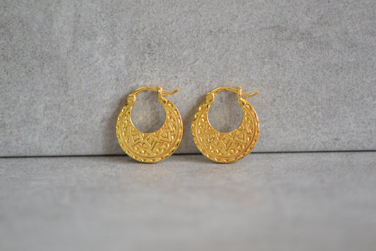 Gold plated 18k Nattiyan Earrings - Punjabi Style