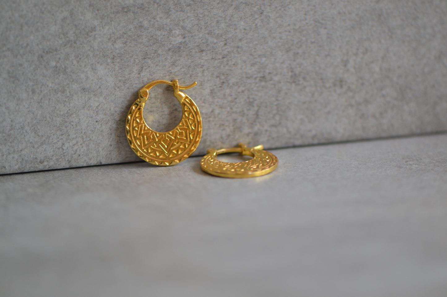 Gold plated 18k Nattiyan Earrings - Punjabi Style