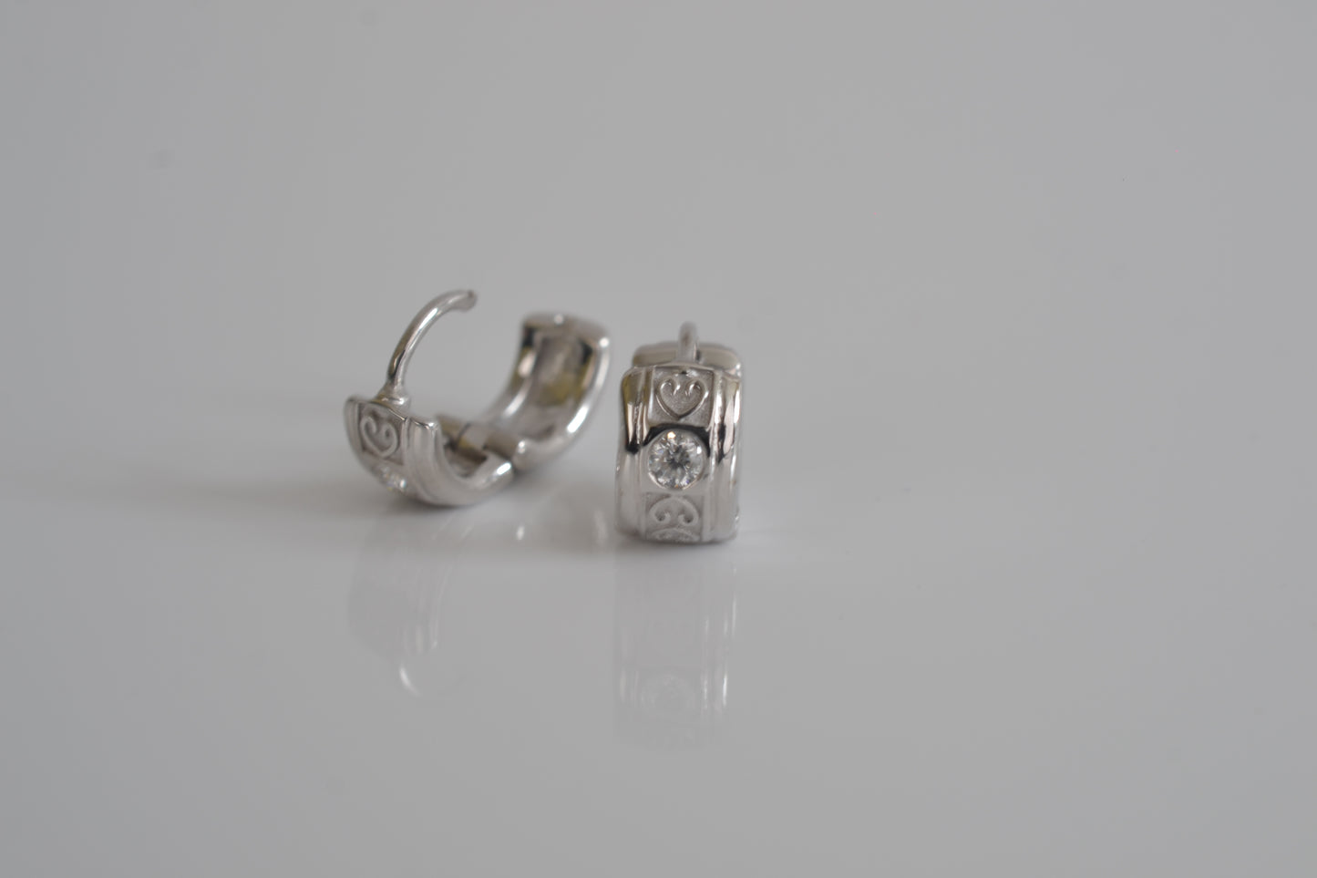 Moissanite Huggie earrings