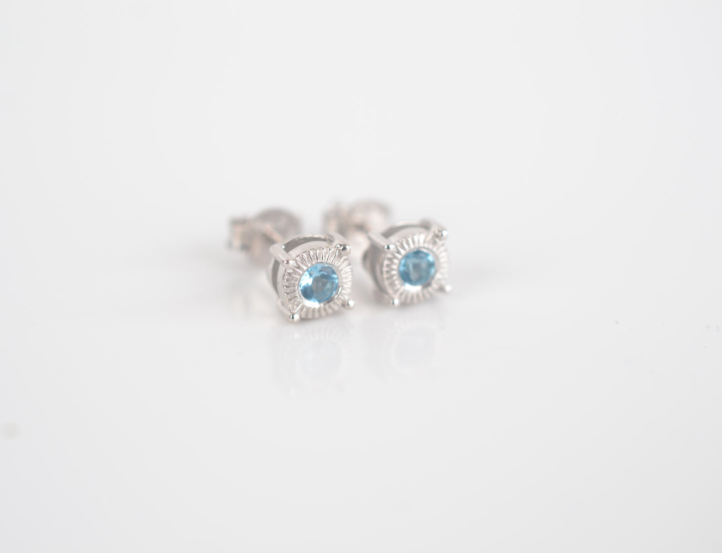 Sterling Silver Topaz Stud earrings