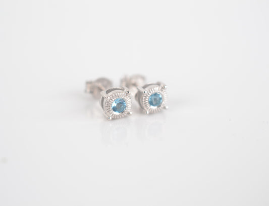 Sterling Silver Topaz Stud earrings