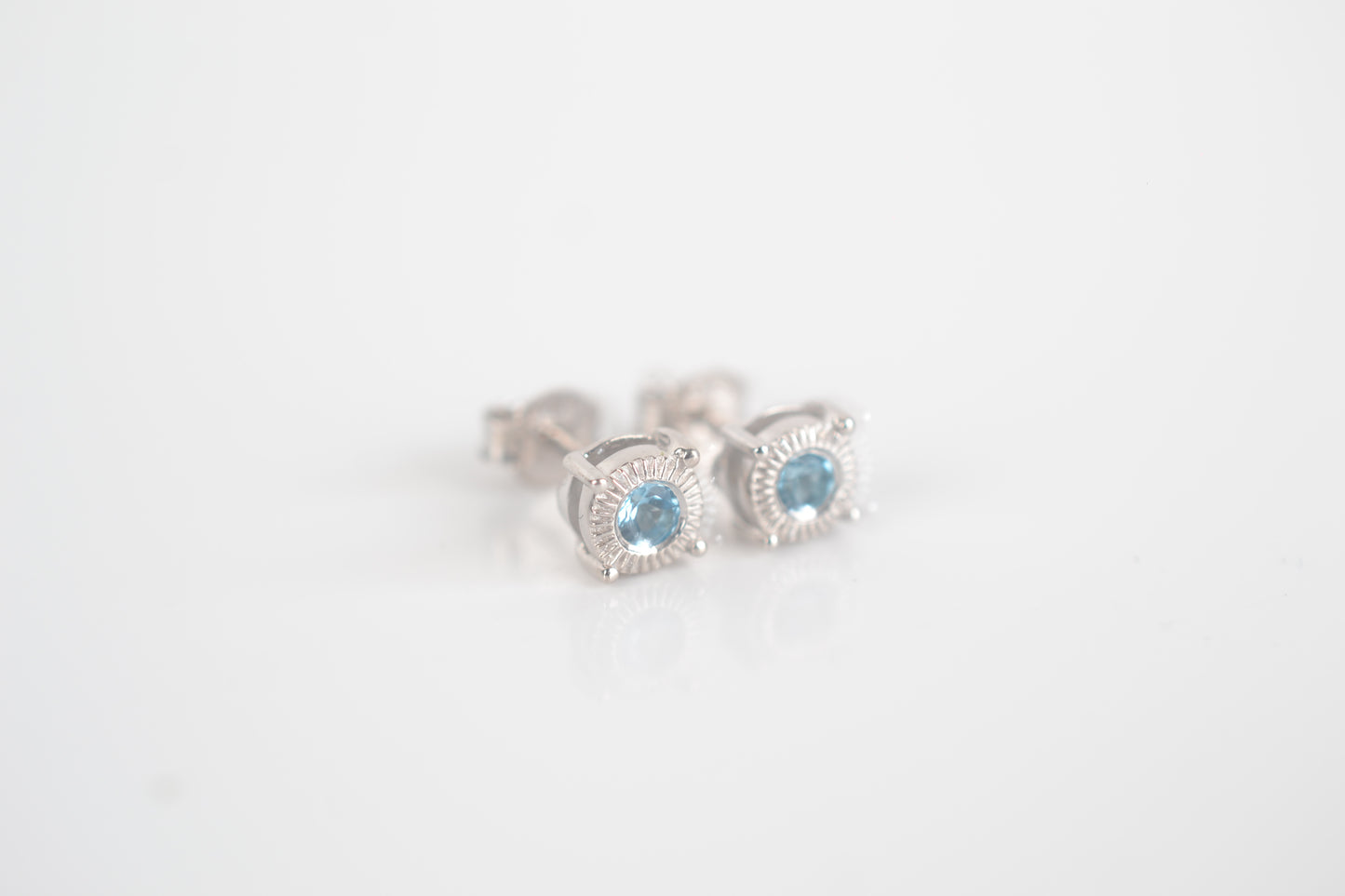 Sterling Silver Topaz Stud earrings