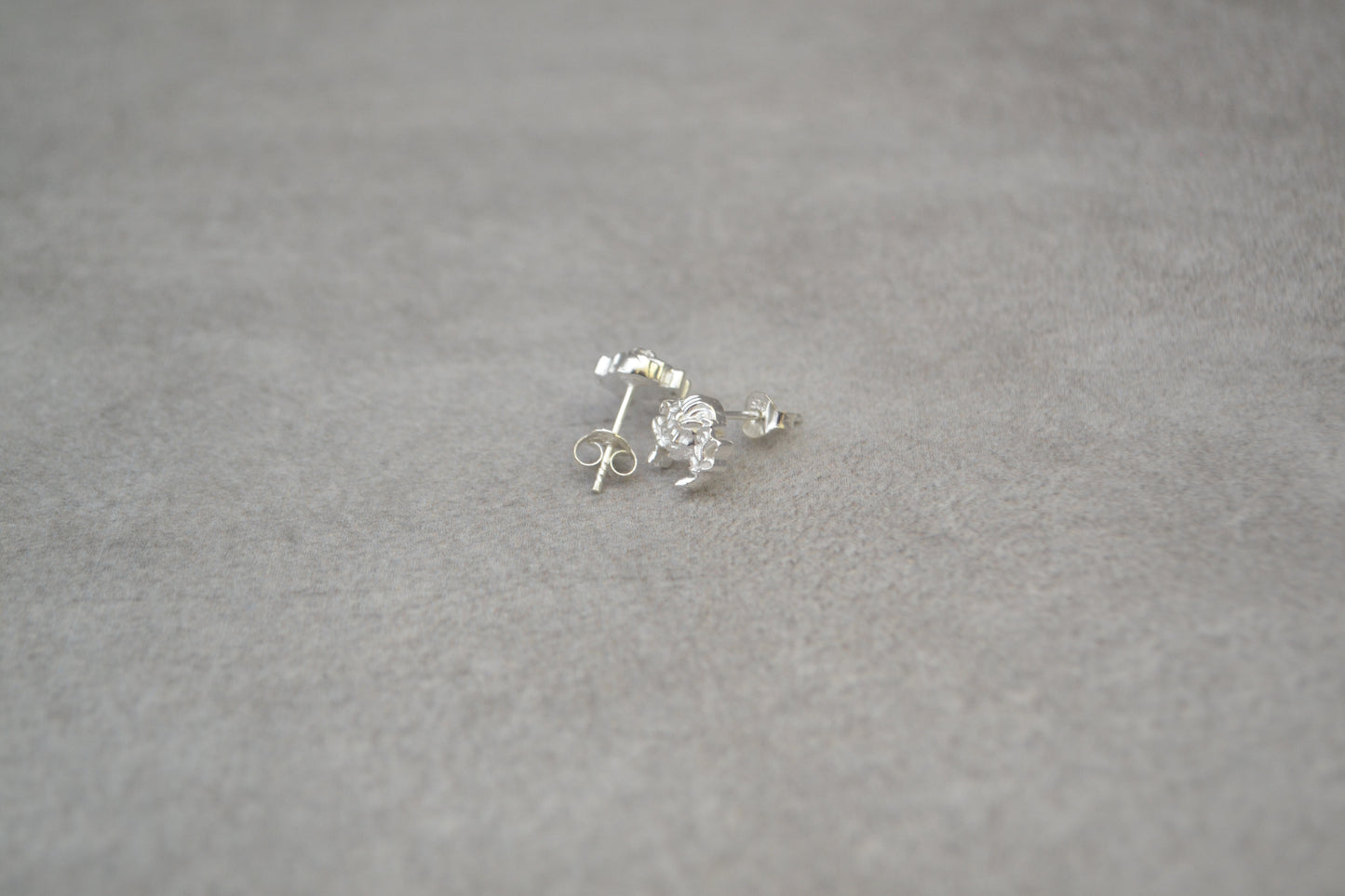 Sterling silver Medusa stud earrings