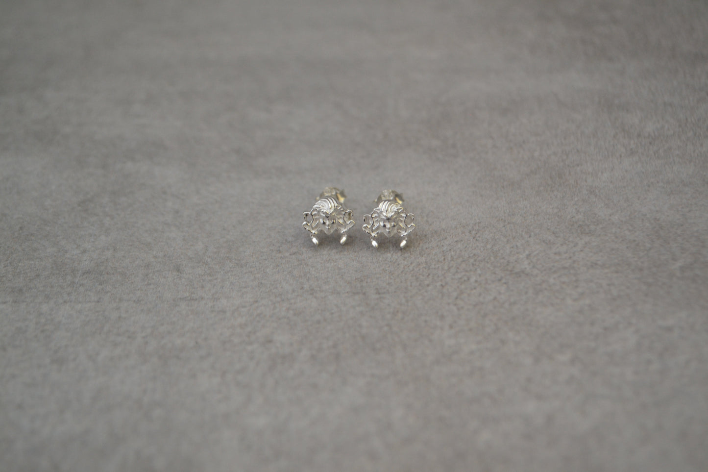 Sterling silver Medusa stud earrings