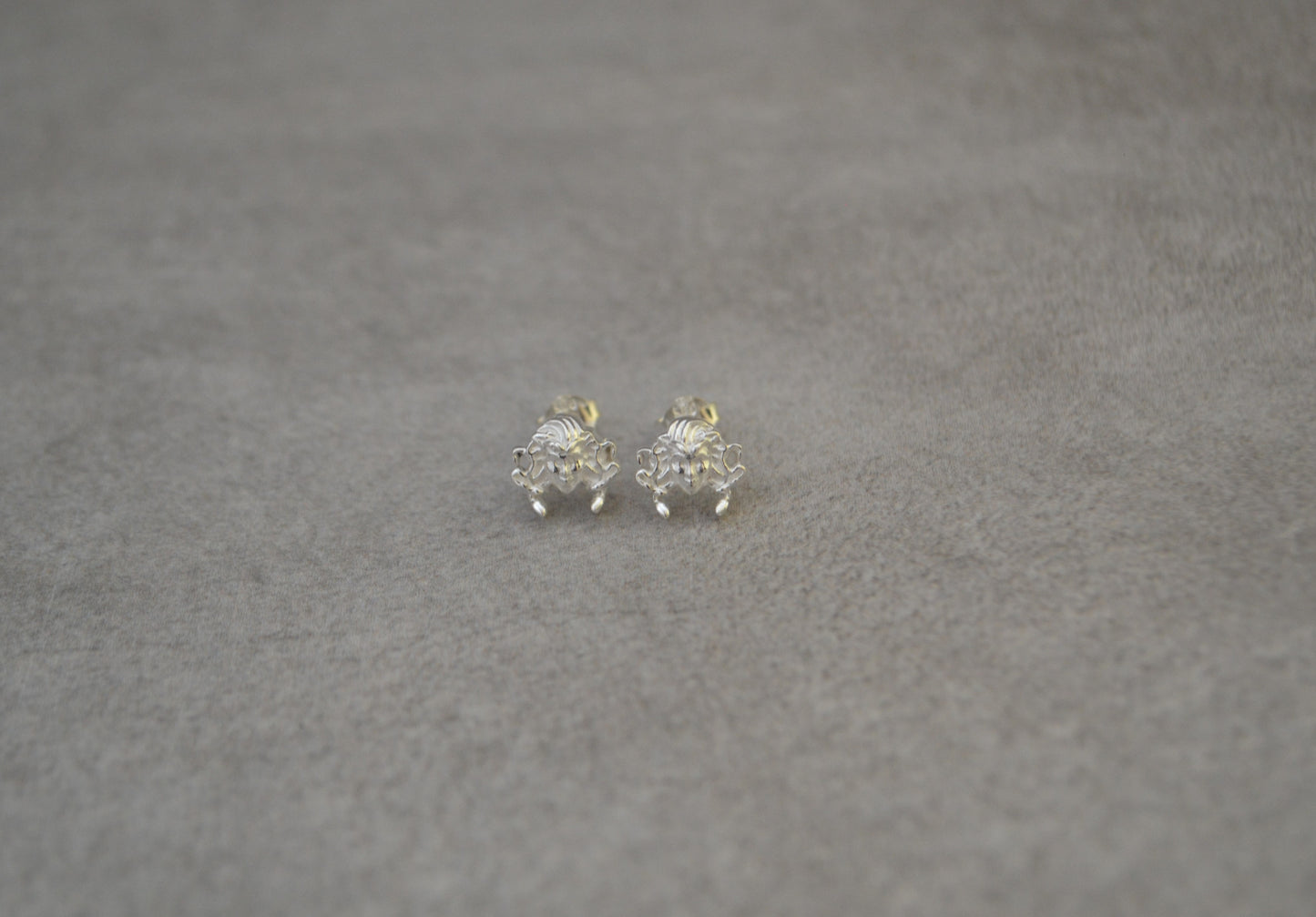 Sterling silver Medusa stud earrings